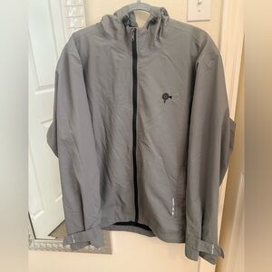 Old South Men's Gray Lightweight Windbreaker Jacket - Large